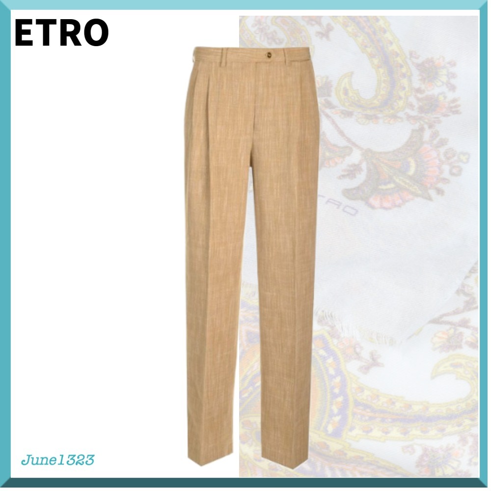 国内配送【ETRO】スラブファブリック パンツ