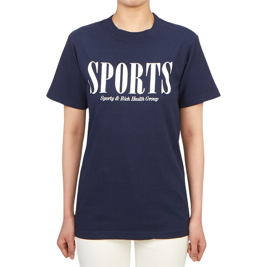 スポーティアンドリッチ レディース 半袖Tシャツ TS873NA NAVY