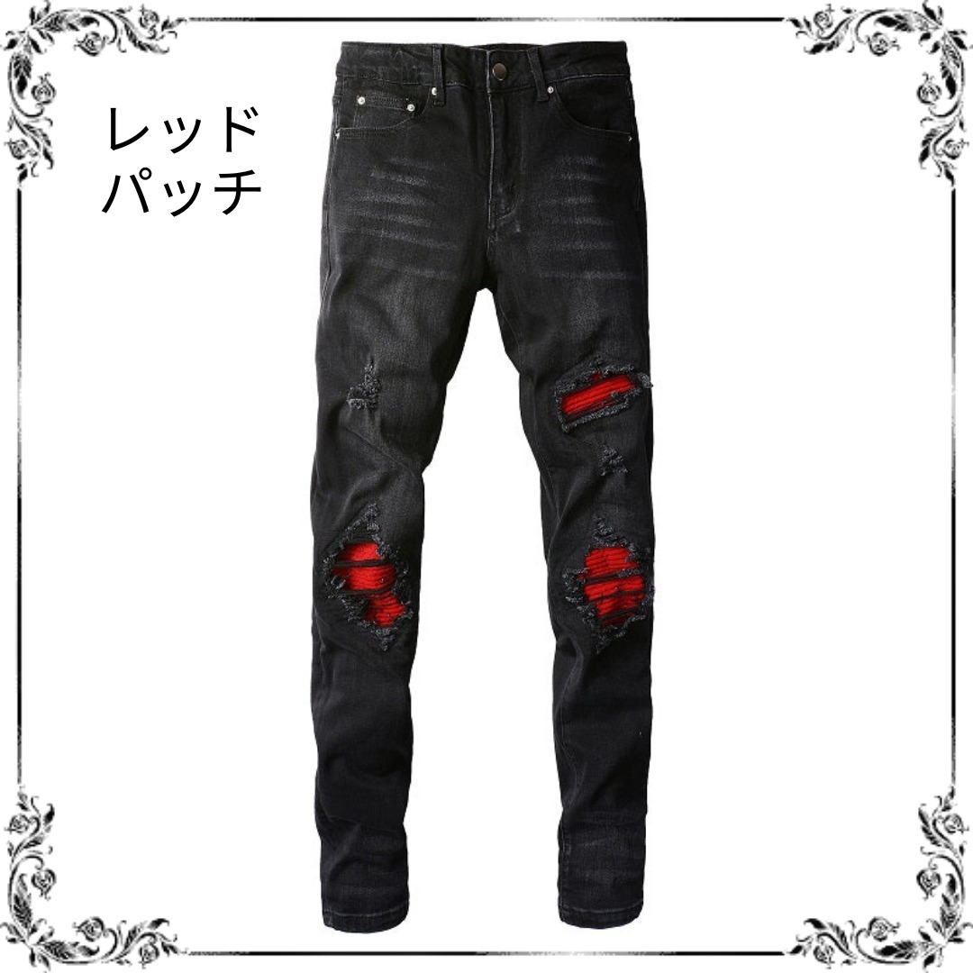 Jeanfluence ダメージ ジーンズ Denim UKドリル 2色○関送無料