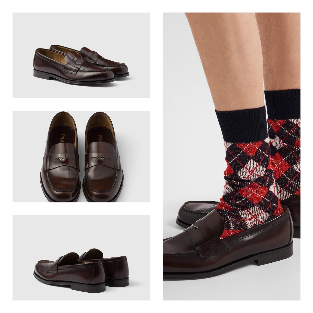 PRADA【入手困難】ブラッシュドレザー ローファー ☆全色 (PRADA