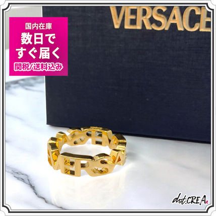 【関税込】VERSACE ロゴリング 関税込】人気◇VERSACE ヴェルサーチェ◇ロゴ リング