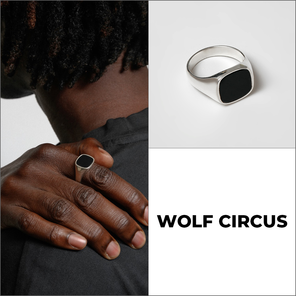 【Wolf Circus】オニキス&スターリングシルバー Jules リング