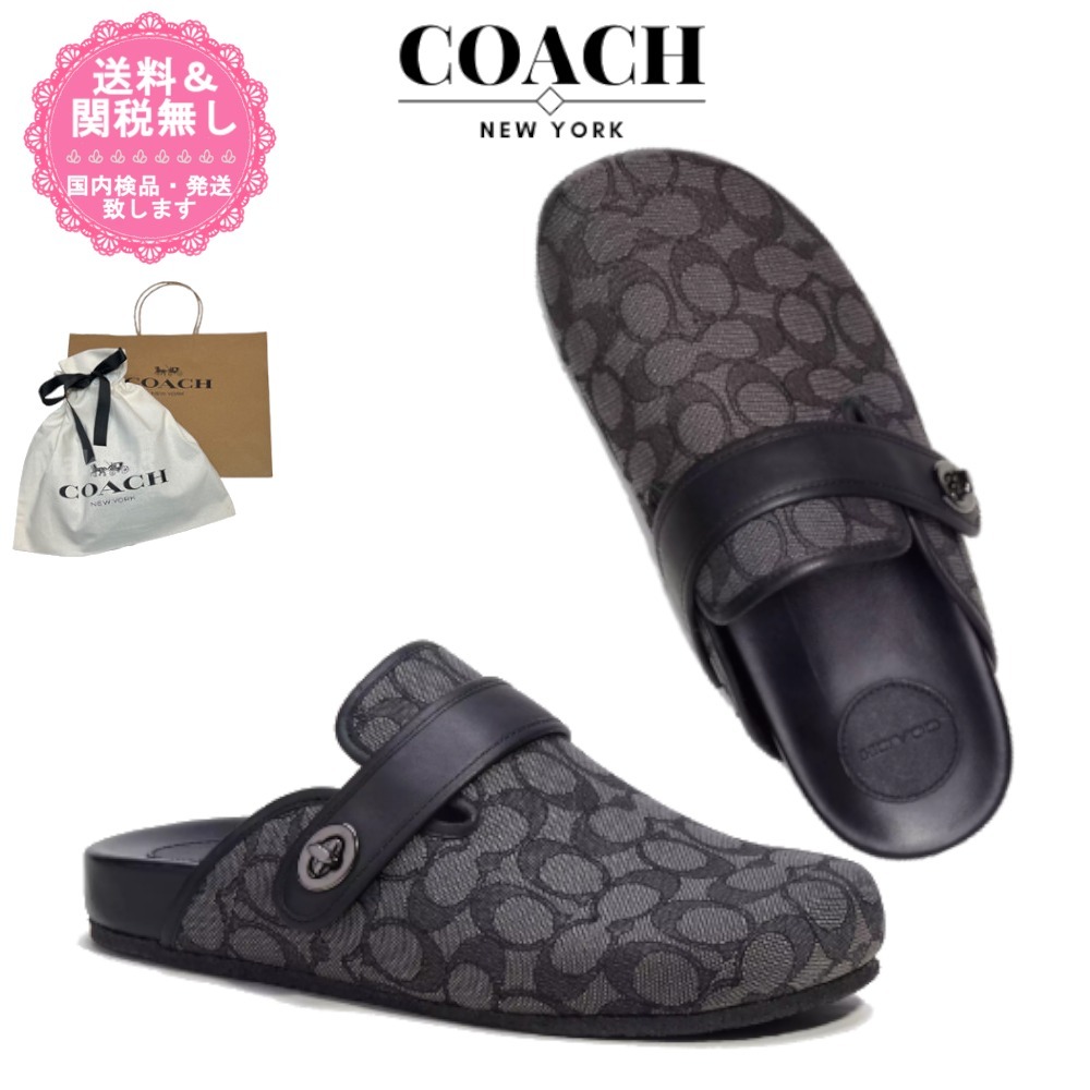 【国内即発】完売必至l！COACH★シグネチャー クロッグサンダル