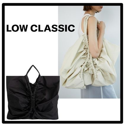 LOW CLASSIC Totes Casual Style Street Style Logo Totes