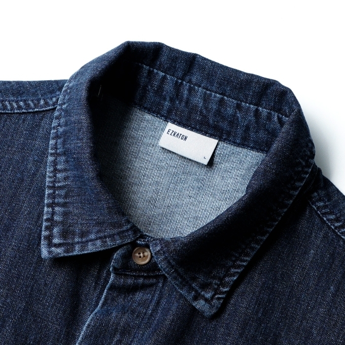 EZKATON正規品★24SS★Rail デニム半袖シャツ EZKATON正規品☆24SS☆Rail デニム半袖シャツ (EZKATON/シャツ