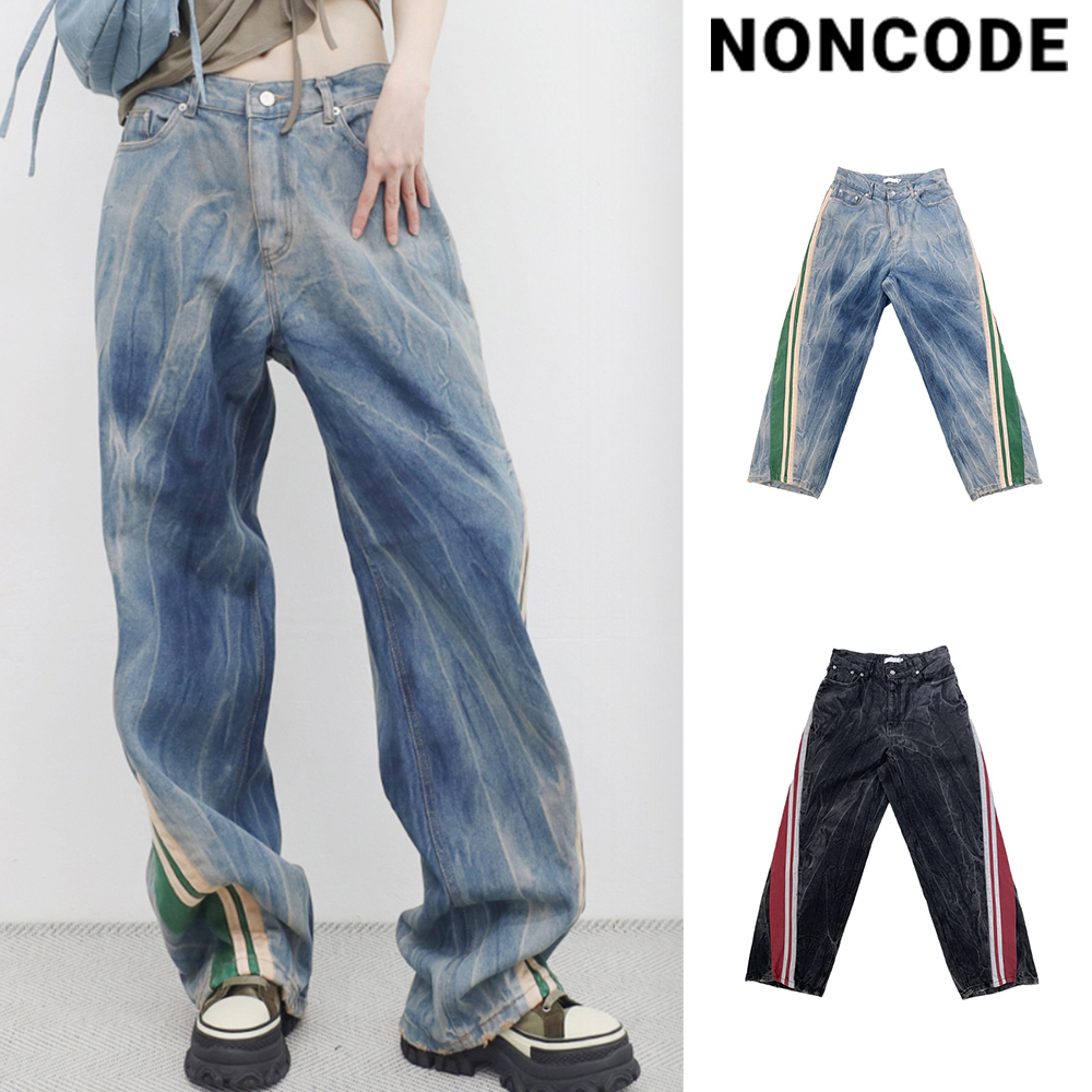 【NONCODE】(Unisex) Renta Side Track Denim Pants