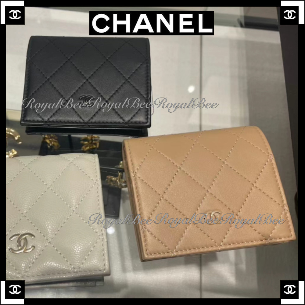 【ソーシリーズでカッコよ♥2色】シャネル 折りたたみ財布