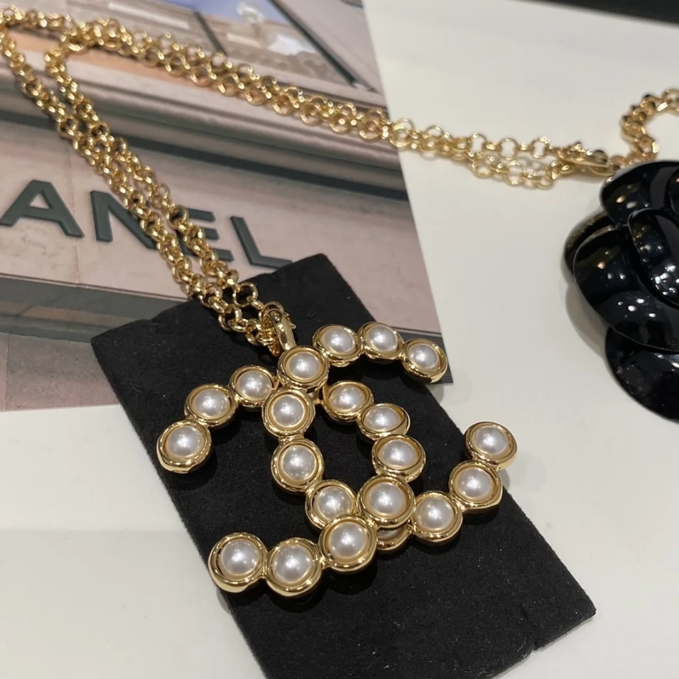 【大きめのCCが可愛い♪】CHANEL ペンダント ネックレス パール