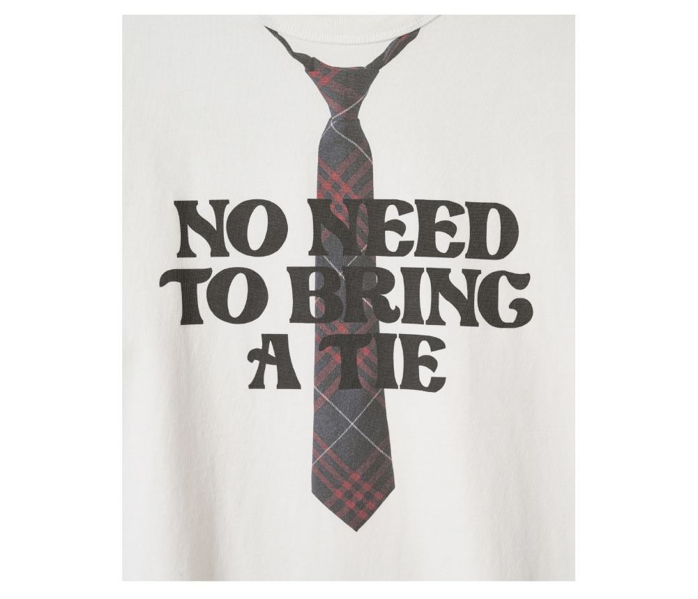 AEAE☆韓国☆大人気☆男女兼用☆NO NEED TIE T-SHIRTS [WHITE]