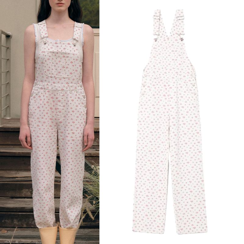 ROLAROLA★大人気★IVEウォニョン着用_FLOWER DENIM OVERALL