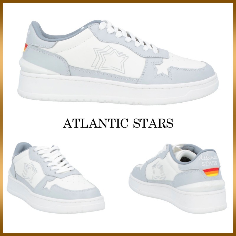 【ATLANTIC STARS】ロゴレザー バイカラー ローカットスニーカー