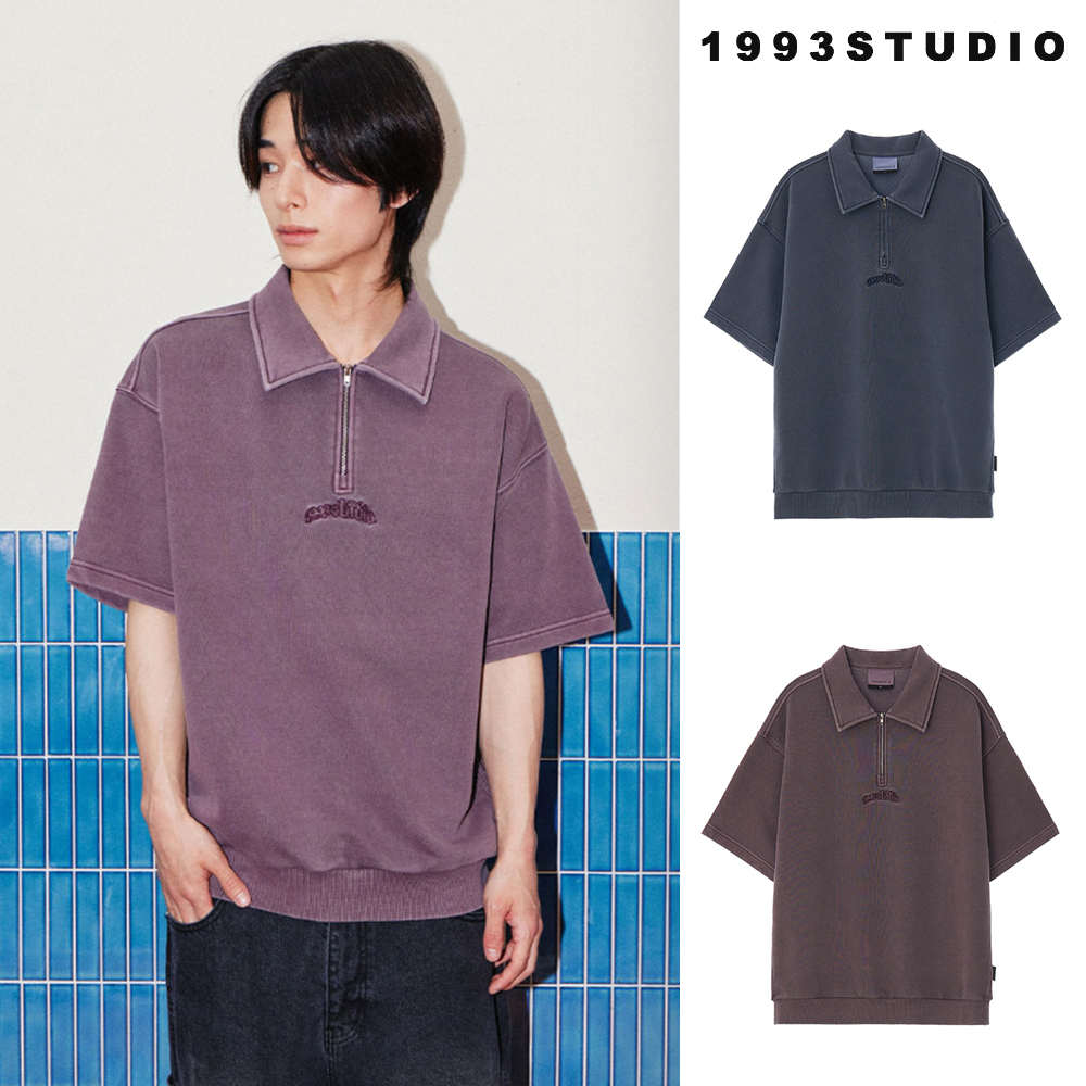 【1993studio】24SS★ Pigment Half Zip-Up Sweatshirt