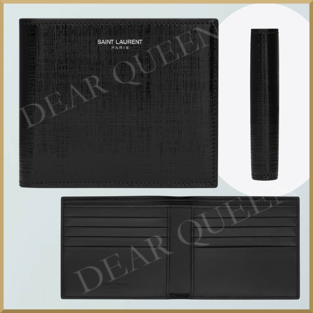 ★大人アイテム【SAINT LAURENT】二つ折り財布 レザー
