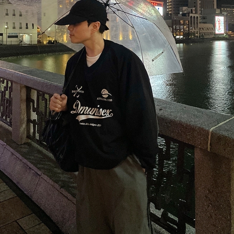 トップスその他 HUECLOSET V-NECK SPORTY NYLON MTM 4BTR923