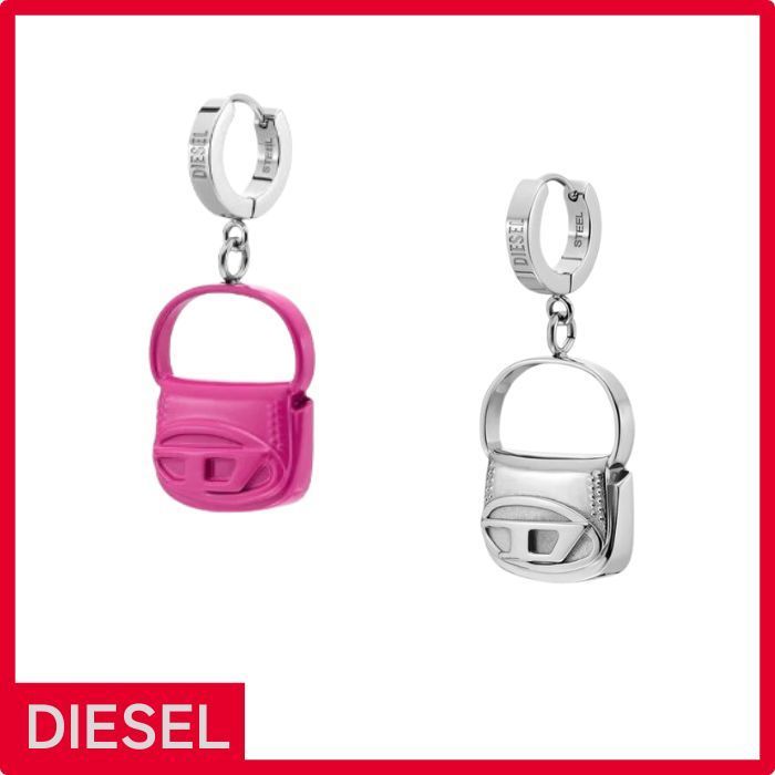 DIESEL＊フープタイプ☆ステンレススティール ドロップピアス
