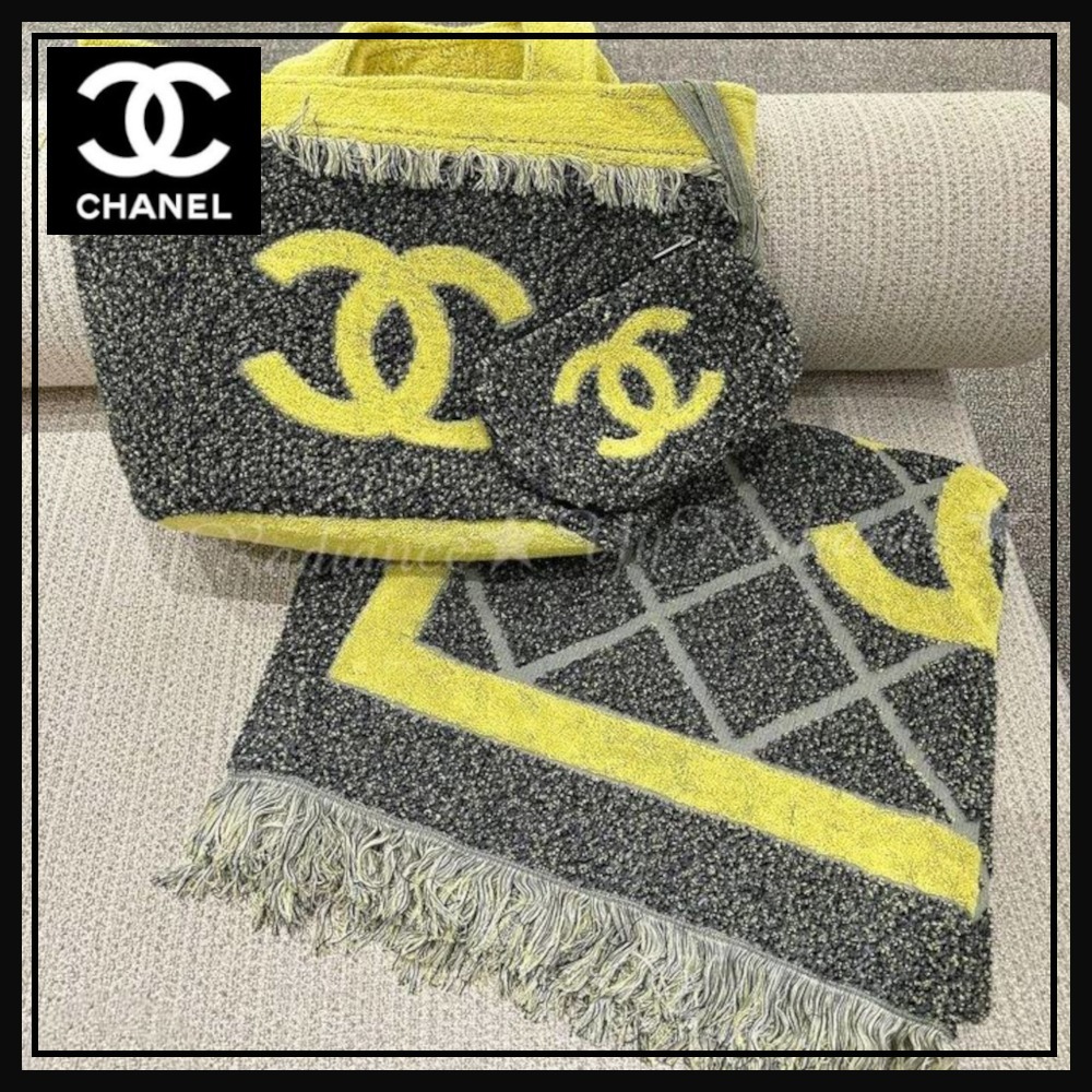 一組で便利♪可愛い♡】CHANEL ビーチバッグ 3点セット
