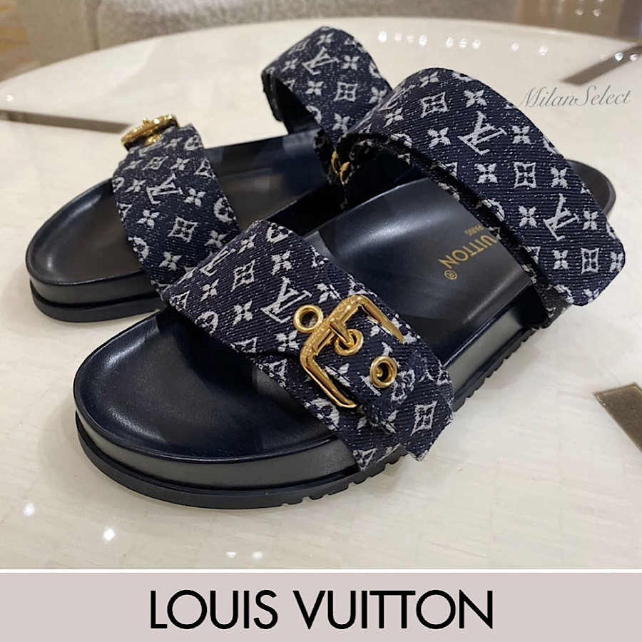 《エレガント/モダン》LOUIS VUITTON モノグラムデニム サンダル