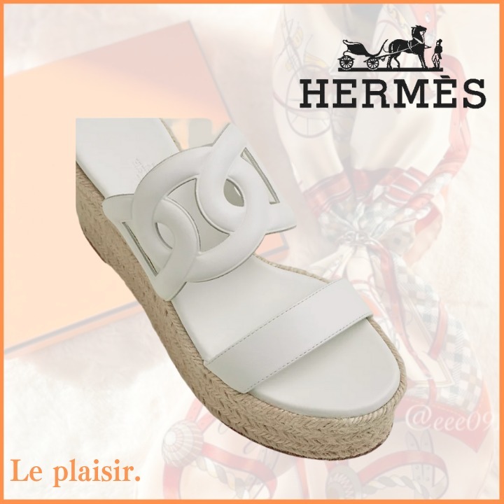 《足元から涼しげに♡》HERMES イテア 30 エスパドリーユ