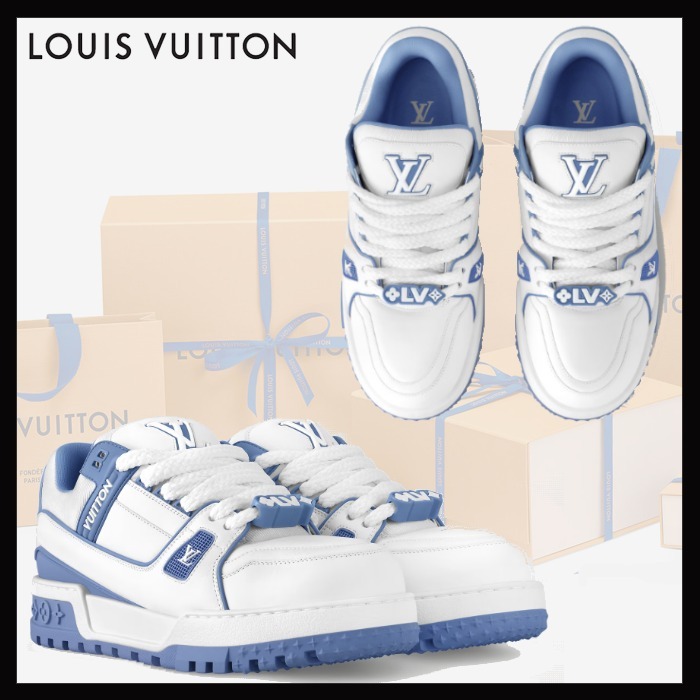 Louis Vuitton《LVトレイナーマキシ スニーカー》水色 DHL 直営