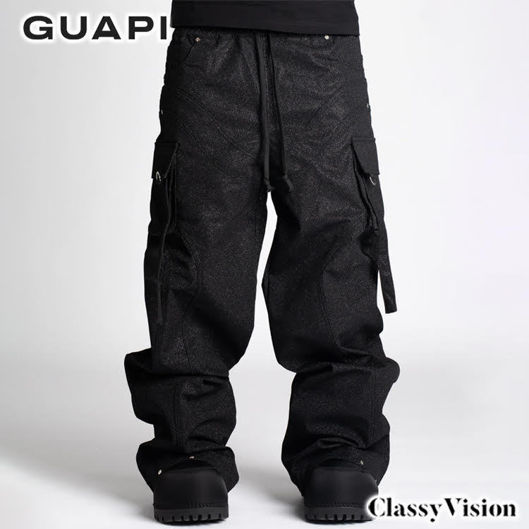 *GUAPI*スターリースカイ カーゴパンツ ブラック*送料込み* Starry Sky Extra Baggy Cargos V2 - Guapi Clothing