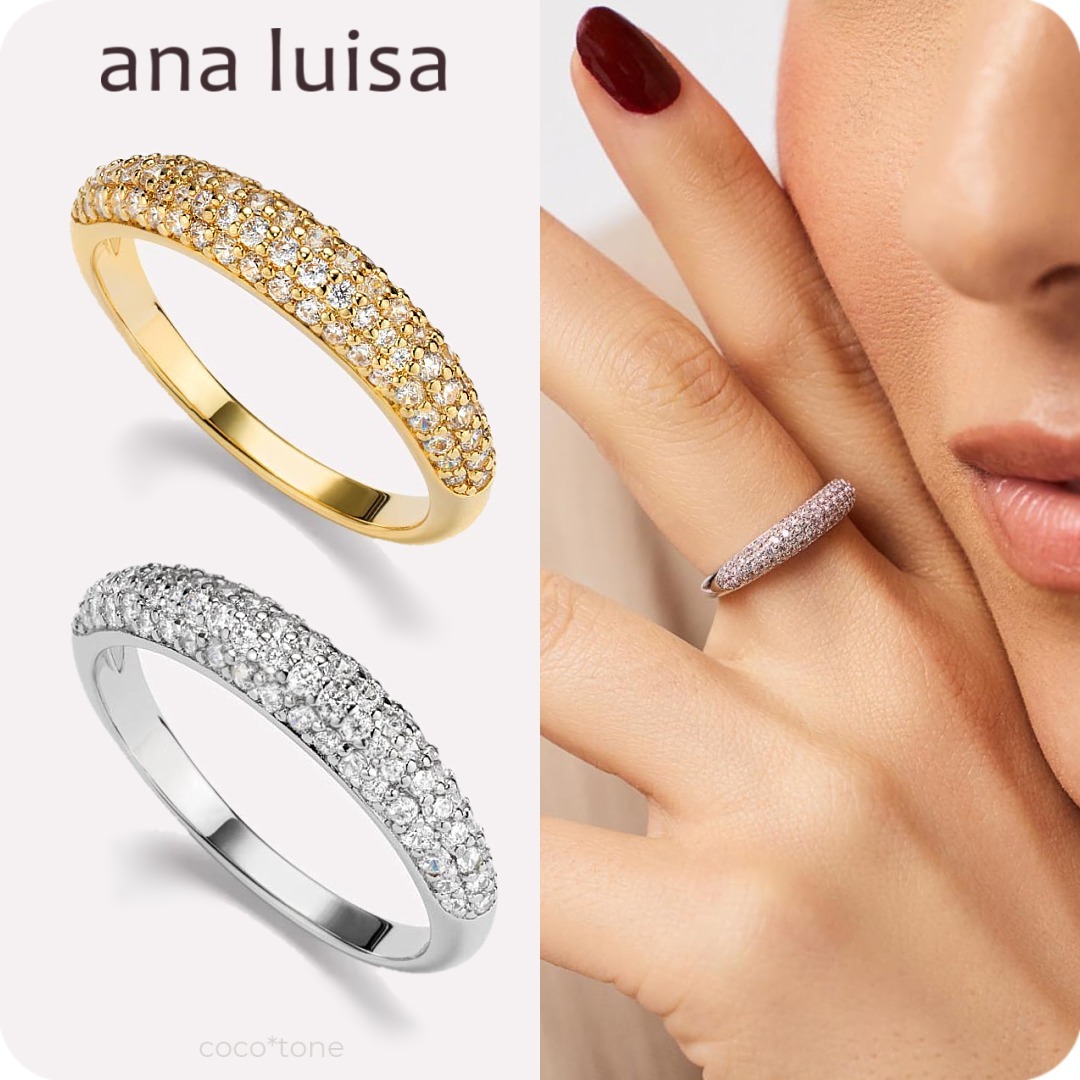 ana luisa◆輝くジルコニアドームリング 2色＊SKYE