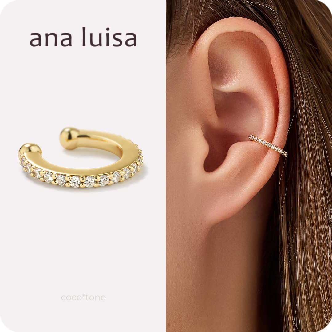 ana luisa◆キラキラ ジルコニアイヤーカフ 片耳＊SIMPLE PAVE