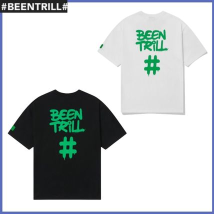 BEENTRILL■Green spray Oversiz fit Short T-shirt■送料込 BEENTRILL□Green spray Oversiz fit Short T-shirt□送料込