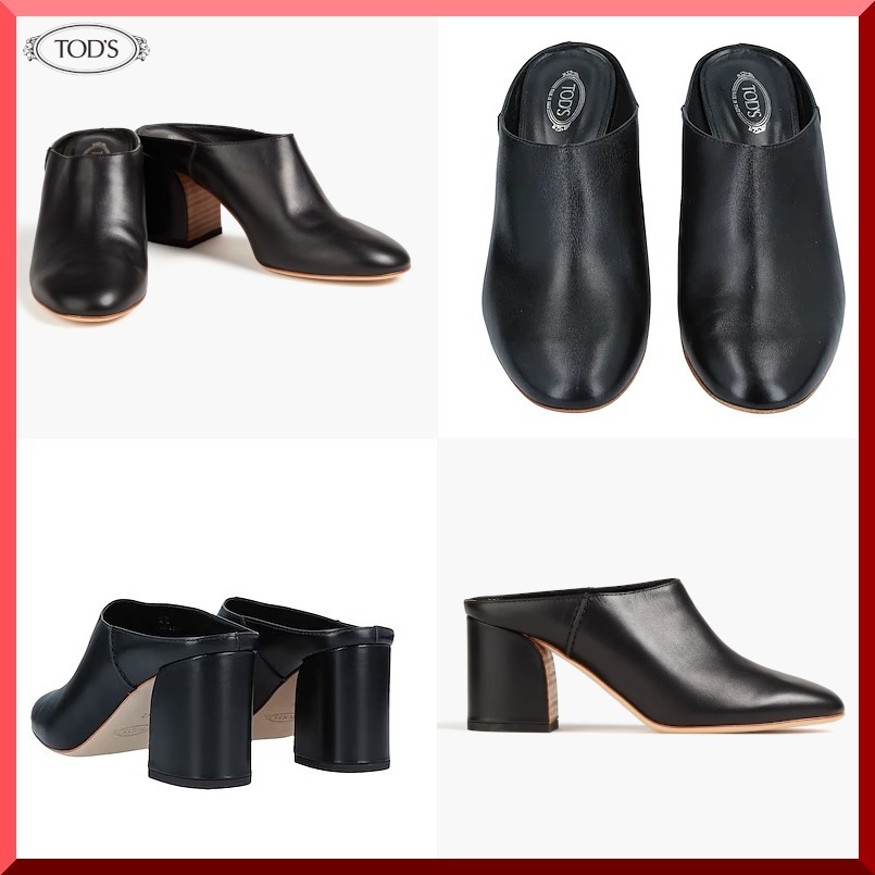 ☆VIPSALE☆【TOD'S】レザー サボ サンダル 関税/送料込み