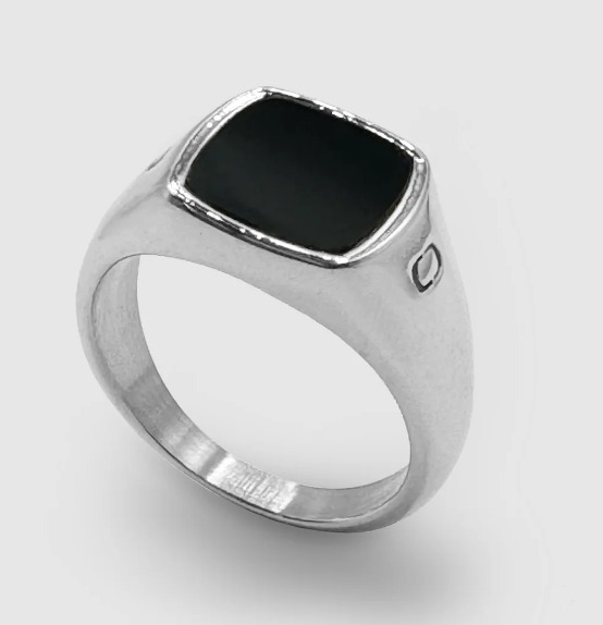 送料関税込【CRAFTD London】Square Signet Ring (2色) 国内発送 CRAFTD London】Red Rectangle Stone シグネット リング 2色