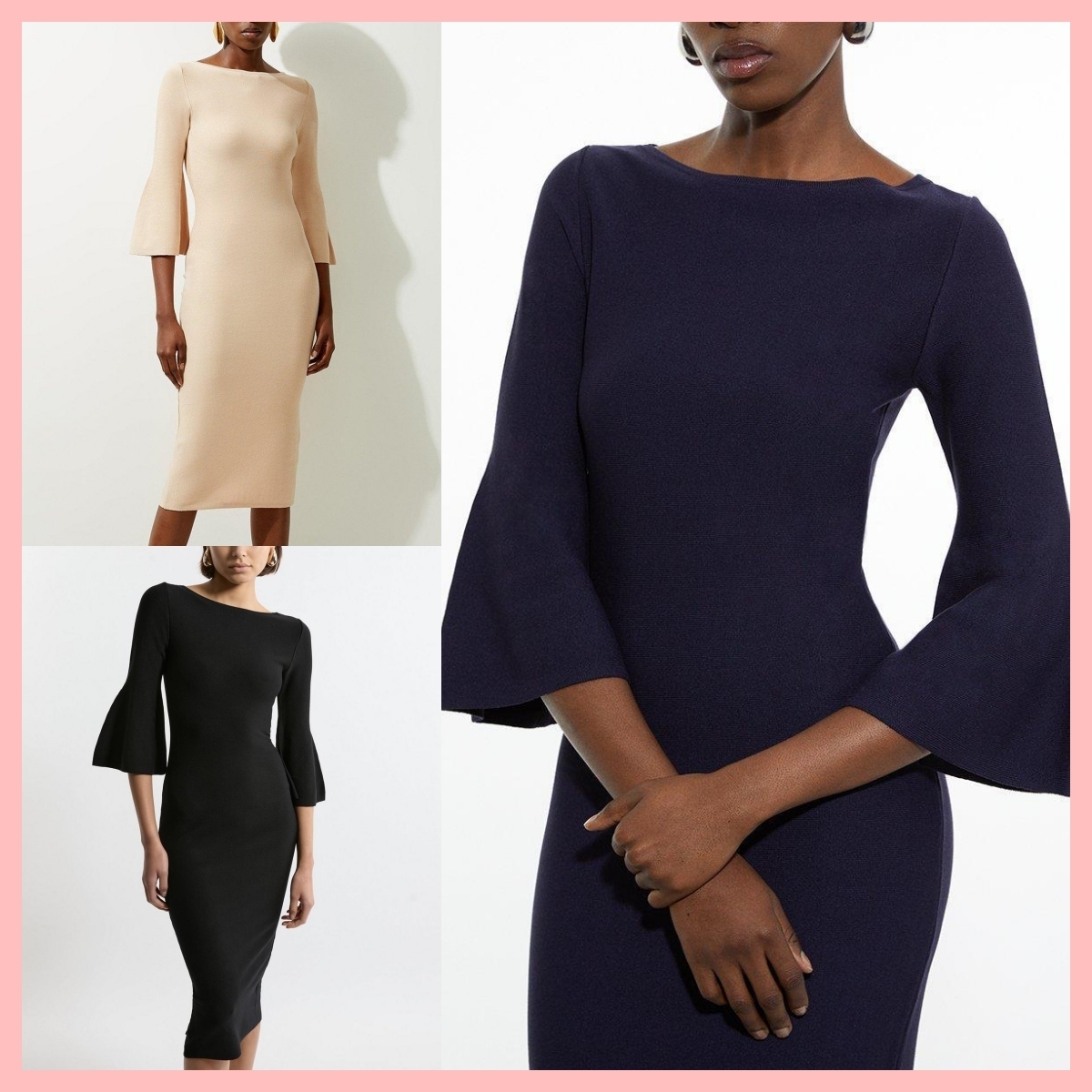 日本未入荷★Karen Millen ベルスリーブペンシルワンピース