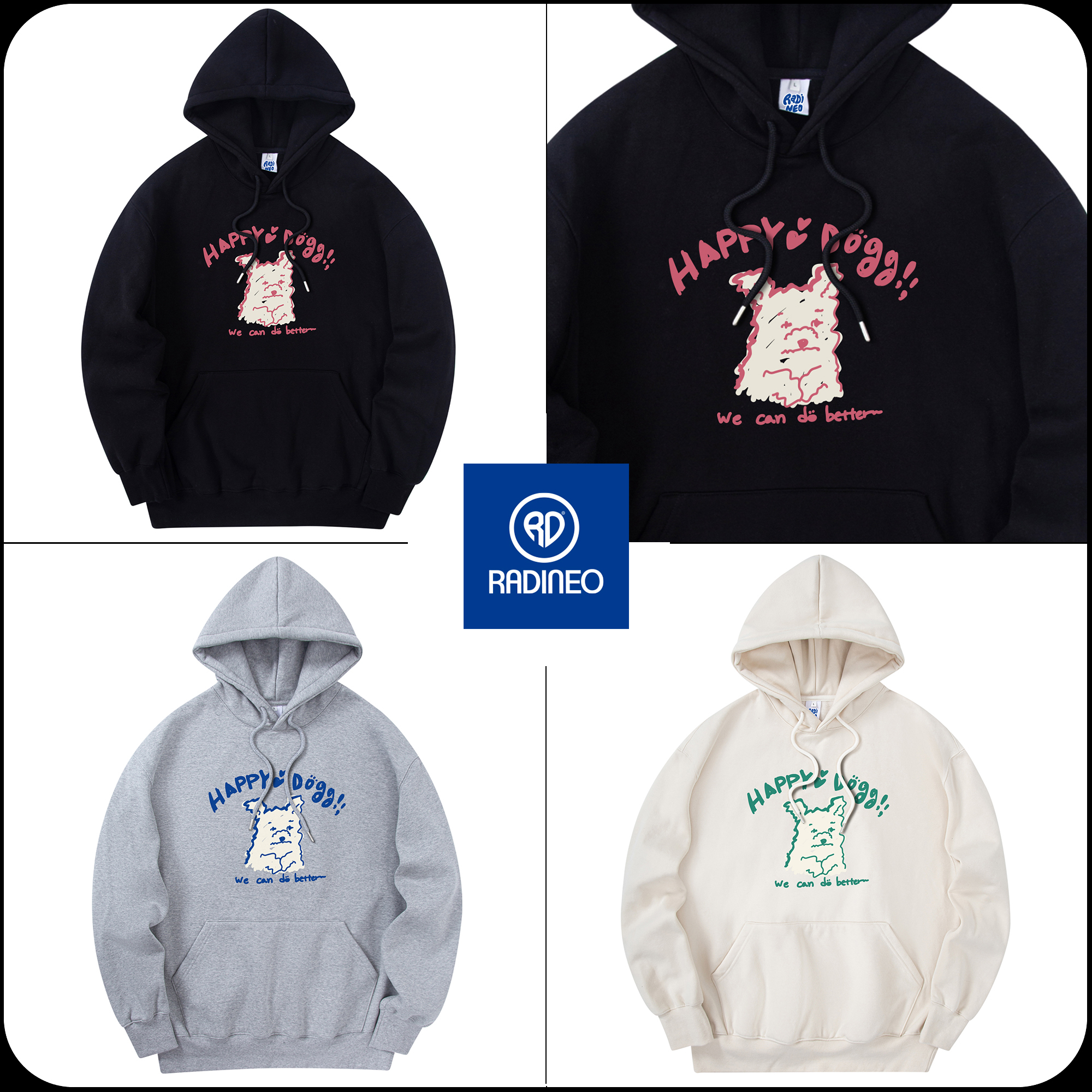 [RADINEO]★ 韓国人気★HAPPY DOGGY HOODIE