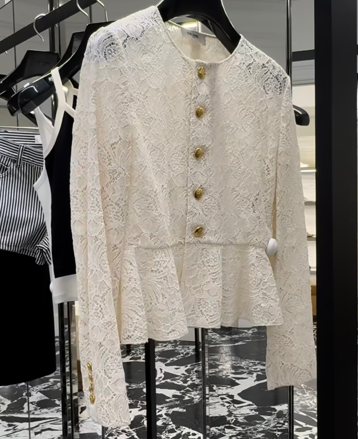 セール】DOUBLE TAILORED LACE JACKET / ダブルテーラードレース
