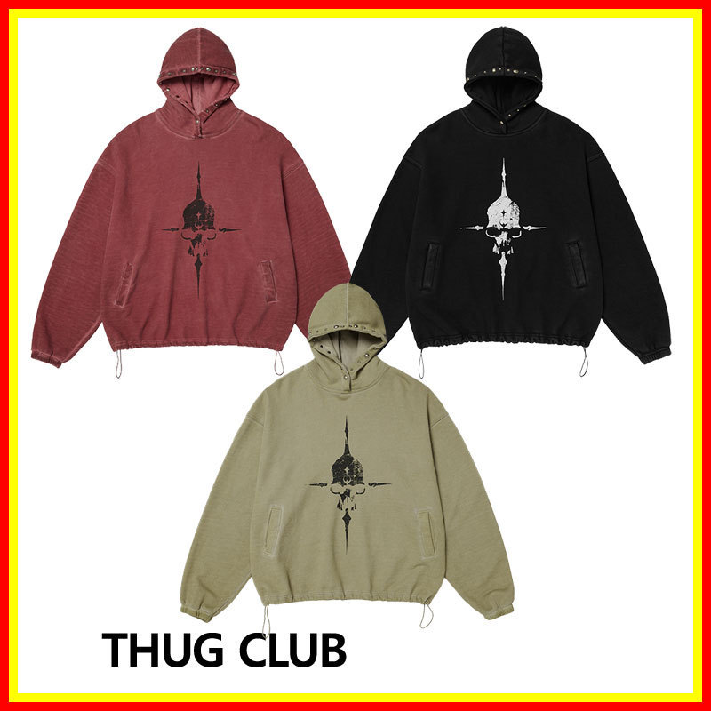 [THUG CLUB]Peace Stud Hoodie /追跡付