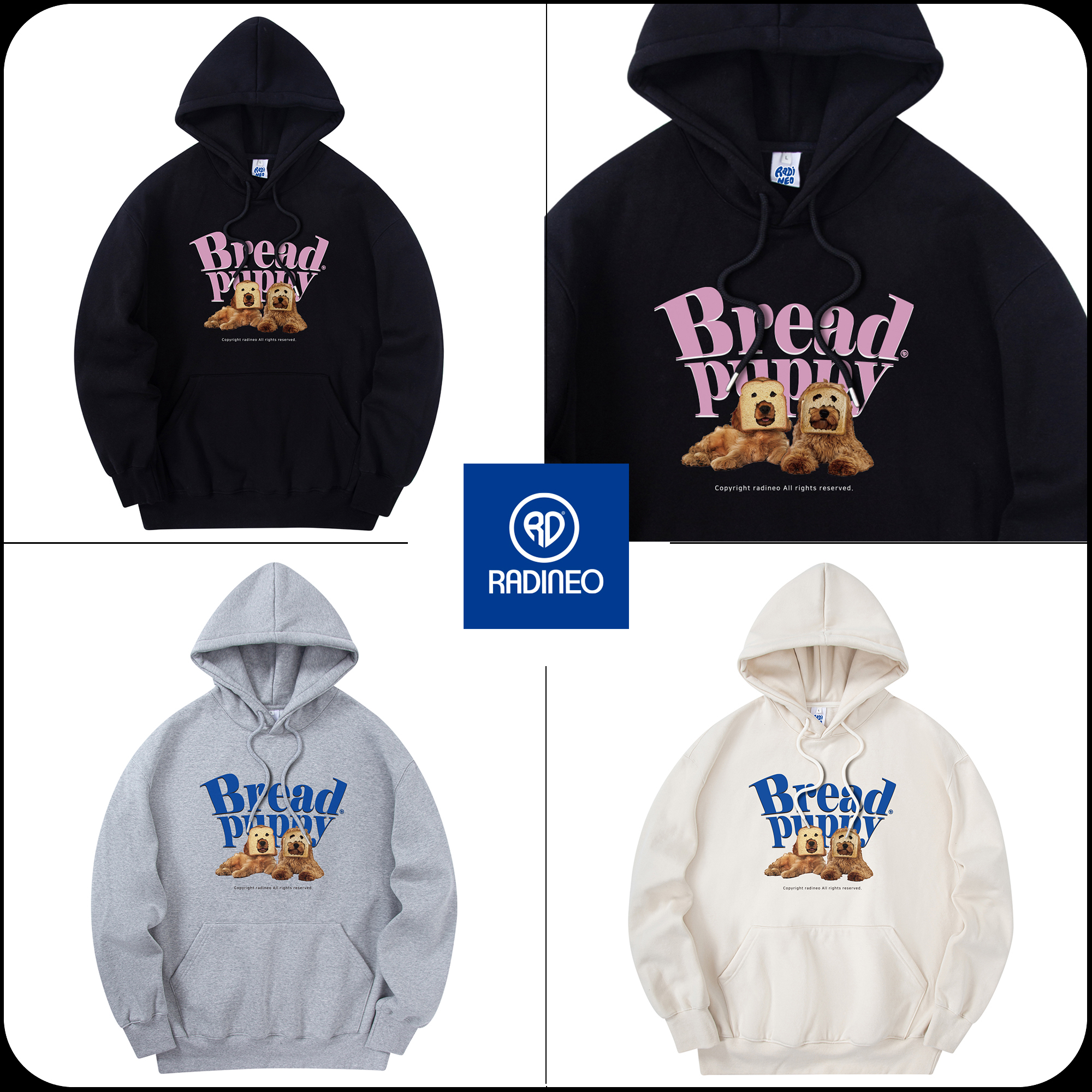 [RADINEO]★ 韓国人気★BREAD PUPPY HOODIE