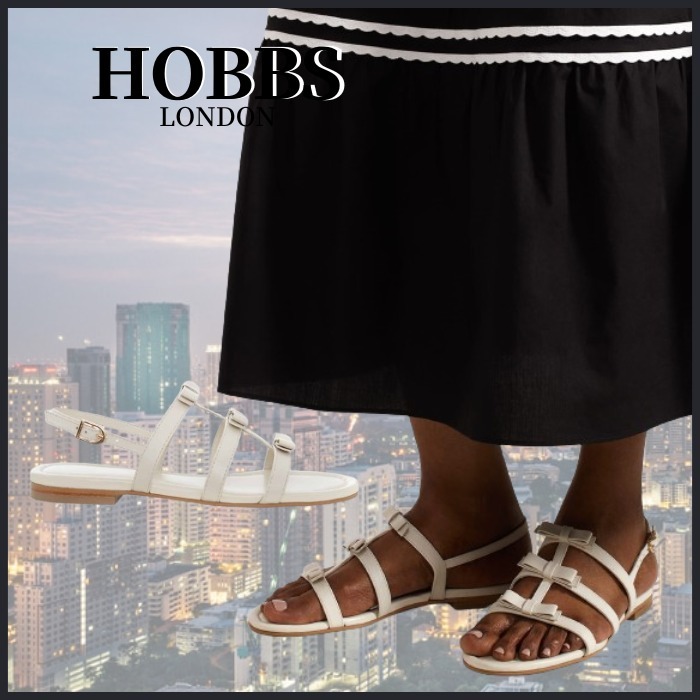 【関税なし】HOBBS ホッブス holly レザー リボン サンダル