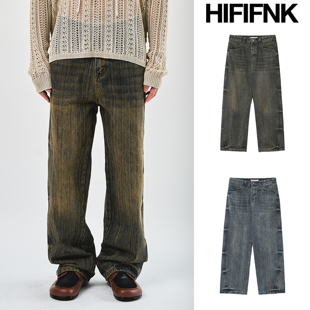 【HI FI FNK】Point Slab Denim Jeans
