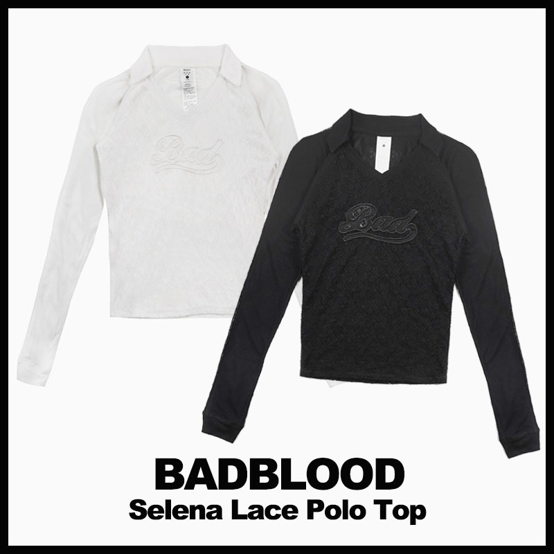 人気★BADBLOOD ★SELENA LACE POLO TOP