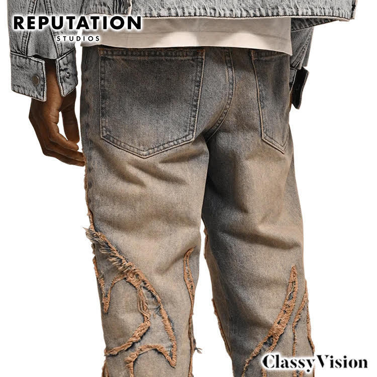 REPUTATION LAKENZIE フレアパンツ REPUTATION STUDIOS LAKENZIE フレアデニムパンツ パンツ・ボトムス
