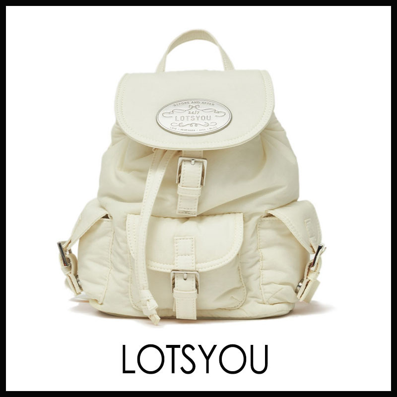 ★LOTSYOU★NOSTALGIA CHUBBY BACKPACK IVORY