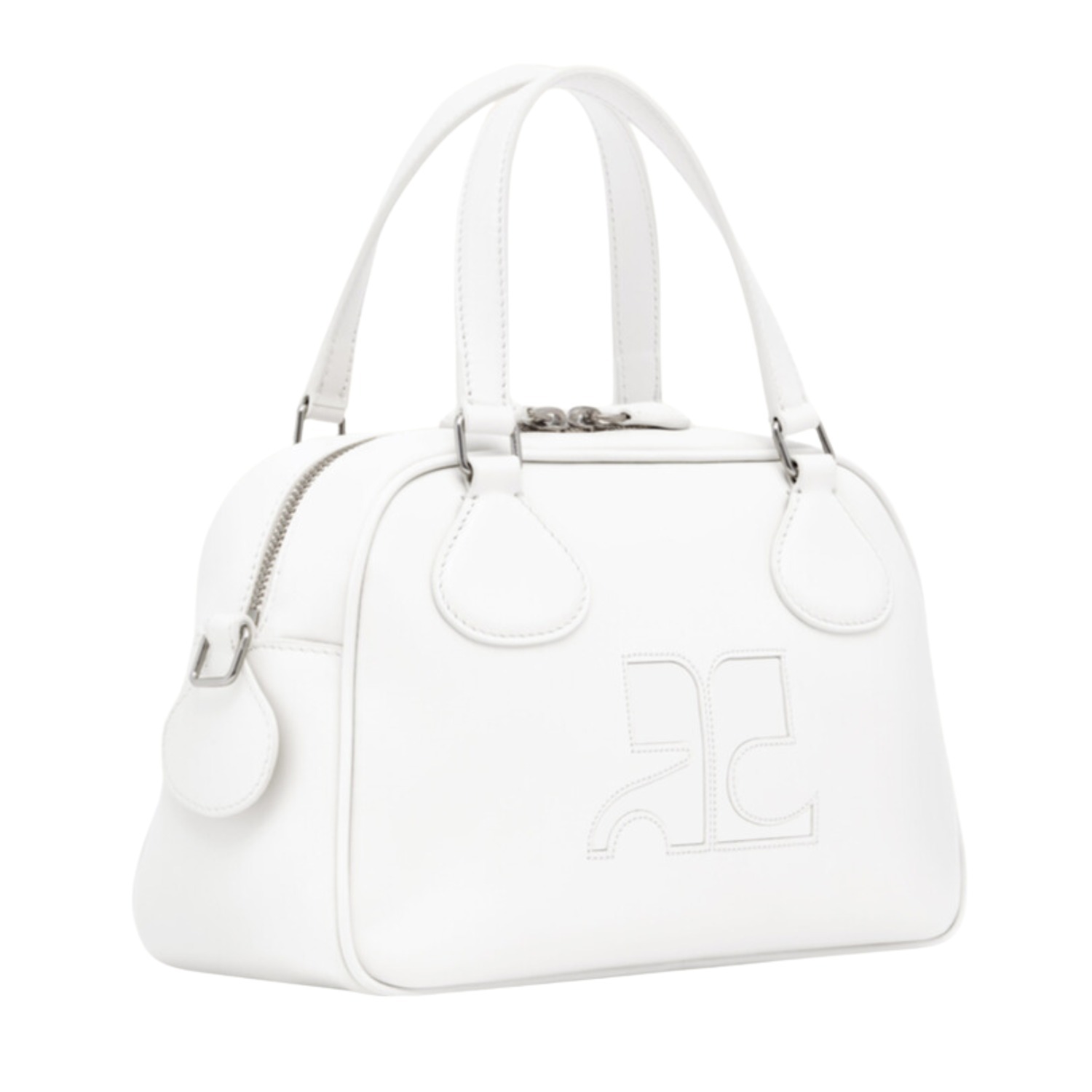 COURREGES クレージュ Holy ホリー ロゴ レザー Bag バッグ