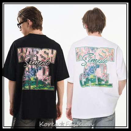 HARSH AND CRUEL 新作Tシャツ 長袖 ロゴ 大人気 男女兼用 ルーズ 長袖 ロング HARSH AND CRUEL(ハーシュアンドクルーエル) T