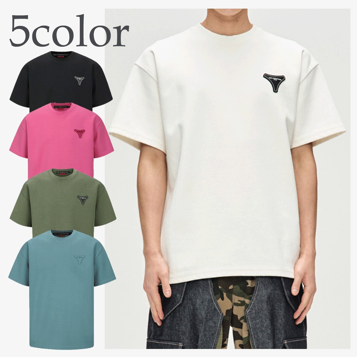 Tシャツ・カットソー ANDERSSON BELL UNISEX STOOL PATCH LOGO T-SHIRTS 4TR466