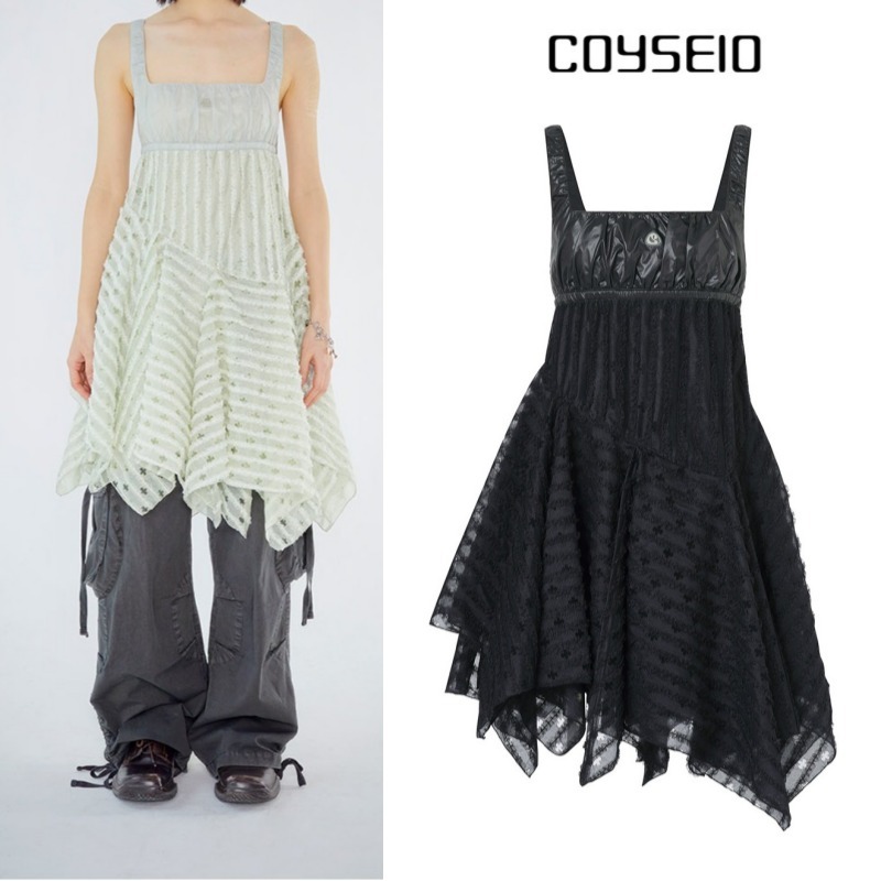 ワンピース [Coyseio] Square Neck Lace Dress