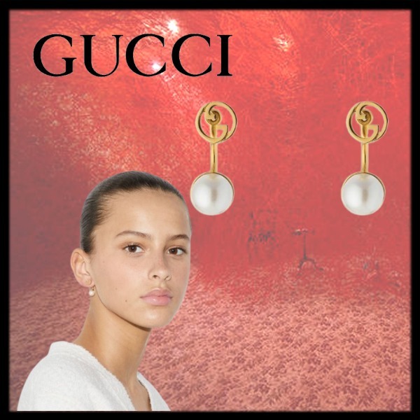 GUCCI レジン パール ピアス 新作【グッチ】〔グッチ ブロンディ〕レジン パール ピアス