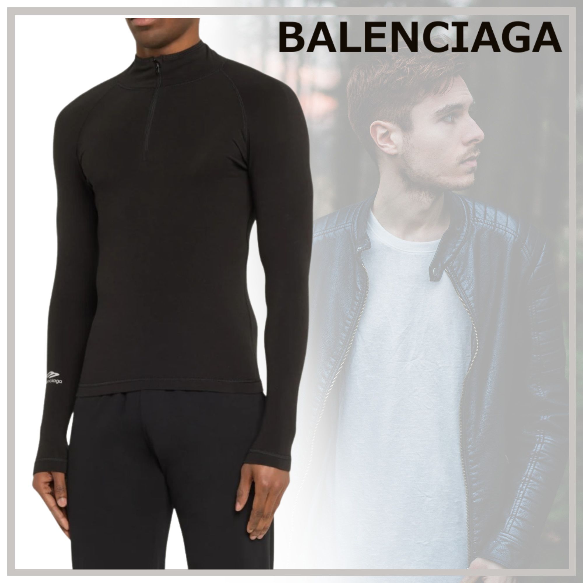 洗練された【BALENCIAGA】スキー レイヤーシャツ ロゴ 24SS新作