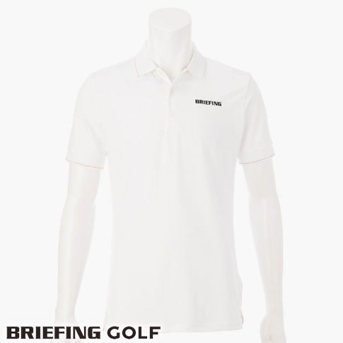 最新入荷 BRIEFING 半袖ポロシャツ ニューカラー背面ロゴMENS TOUR POLO白 メンズウェア