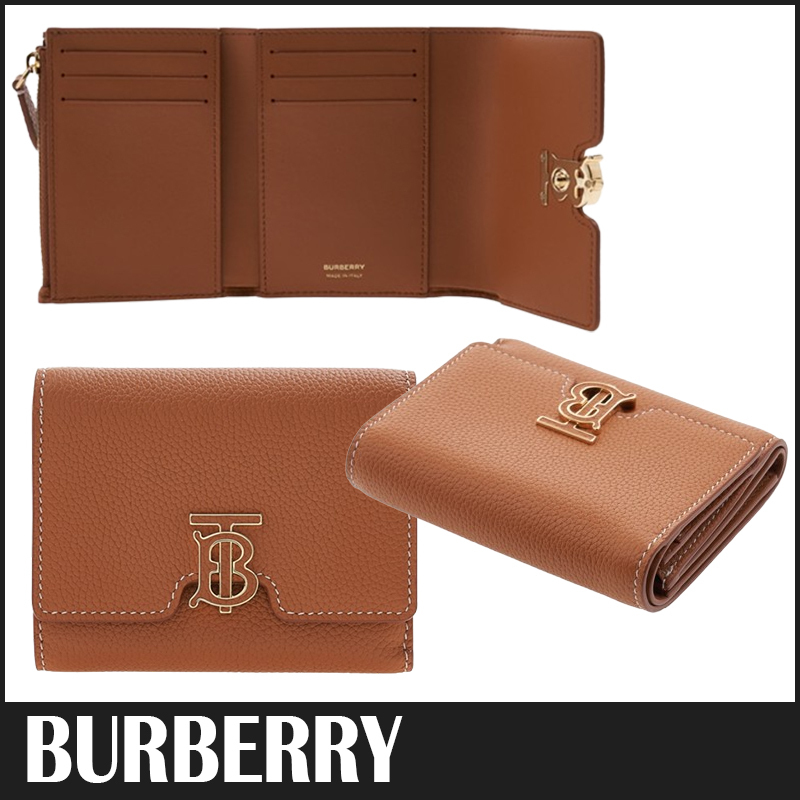 ☆送料関税込☆Burberry TB ロゴ 小銭入れ付き 三つ折り財布☆