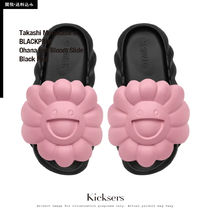 Kaikai Kiki Unisex Street Style Collaboration Plain Logo Sandals