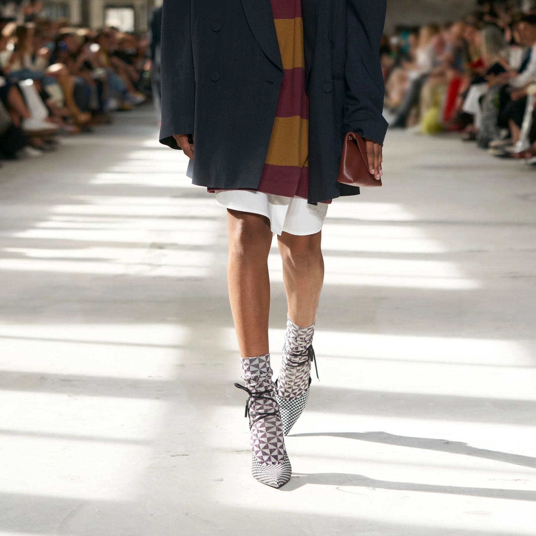 DRIES VAN NOTEN】プリント タビソックス Purple 送料関税込