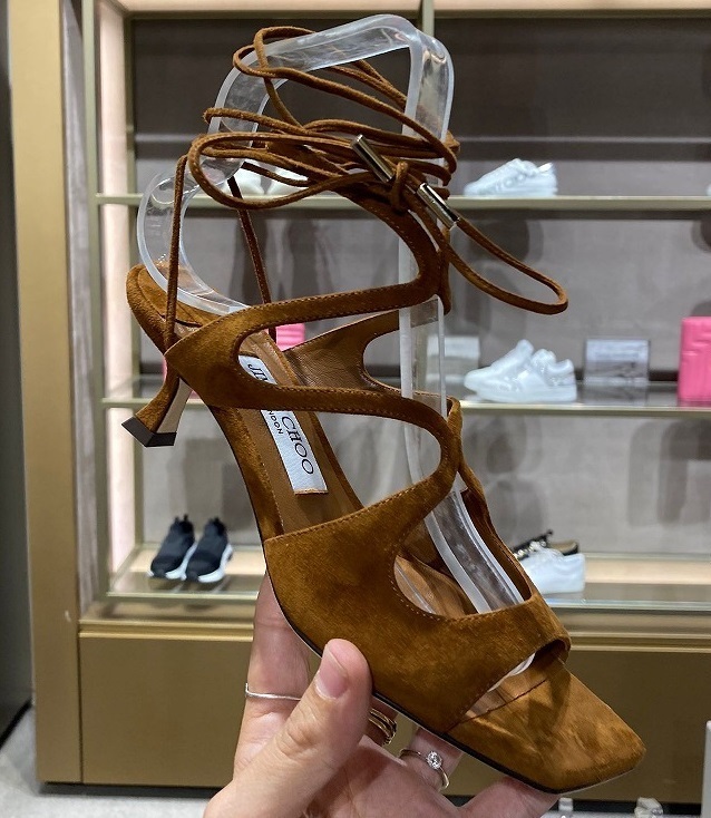 サンダル・ミュール JIMMY CHOO AZURE50 SUEDE LOW HEEL SANDAL